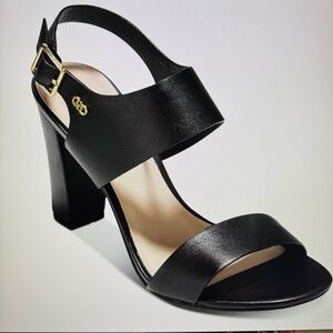 NWT Cole Haan Ankle Strap High Heel Leather Sandal Black 7.5 Octavia II